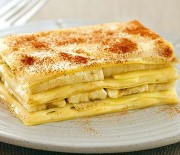 Banánové lasagne s kokosovým tvarohem