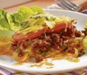 Bramborové lasagne s hovězím masem