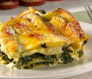 Lasagne se 3 druhy sýra a se špenátem