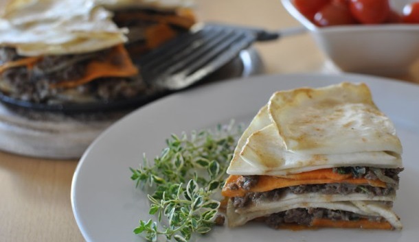 Celerové lasagne s masem