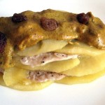 Lasagne s kuřecím masem a jablky