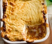 Lasagne s masem a čočkou
