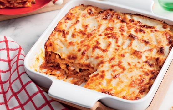 Lasagne s mletým masem a s ořechy