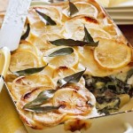 Lasagne s citronem, klobásou a mangoldem