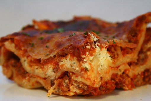 Lasagne s čočkovou náplní