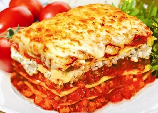 Lasagne se sýrem a smetanou