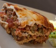 Lasagne se šunkou a žampióny