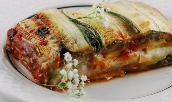 Zeleninové lasagne s cuketou, dýní, lilkem a celerem
