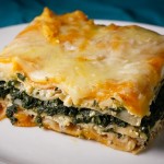 Špenátové vegetariánské lasagne se sýrem