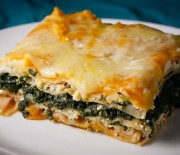 Špenátové vegetariánské lasagne se sýrem