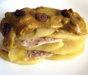 Lasagne s kuřecím masem a jablky